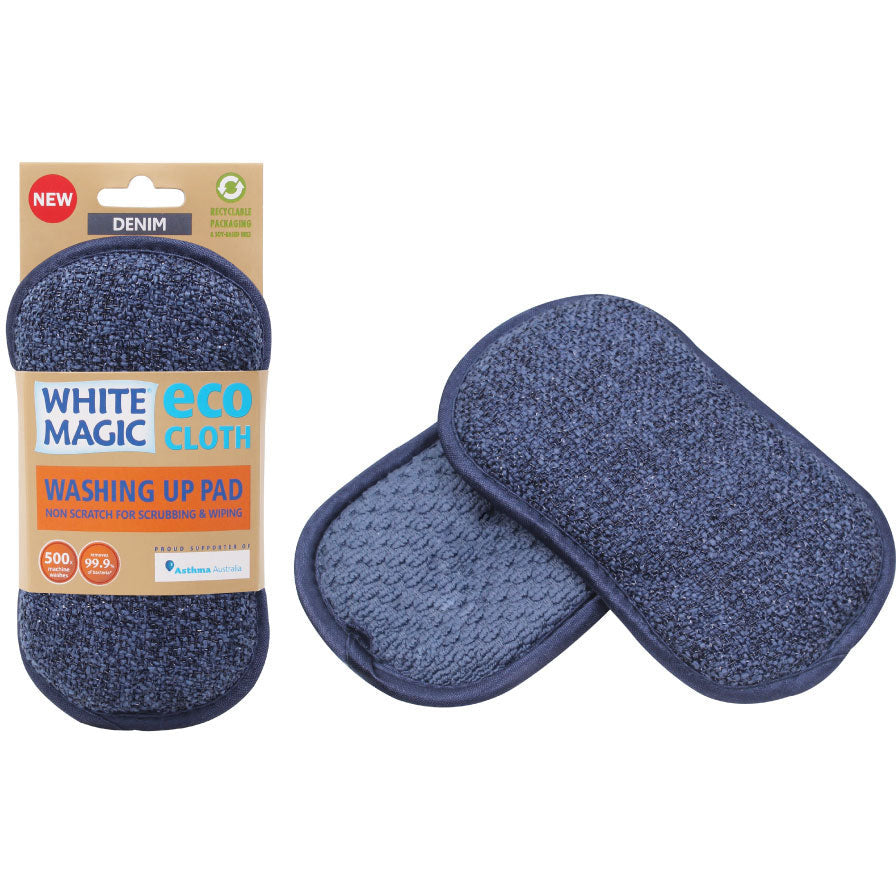 White Magic Washing Up Pad Denim