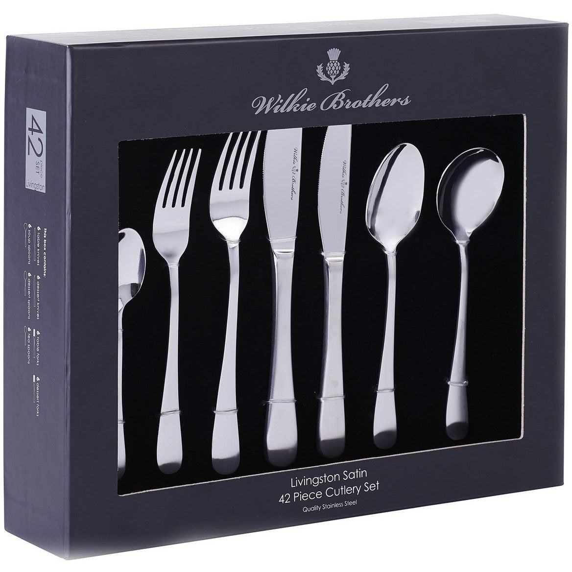 Livingston Satin 42 Piece Cutlery Set