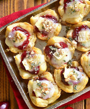 Christmas Chicken, cranberry and brie tarts