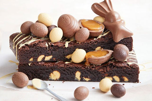 Blissful Caramilk Easter Brownies 