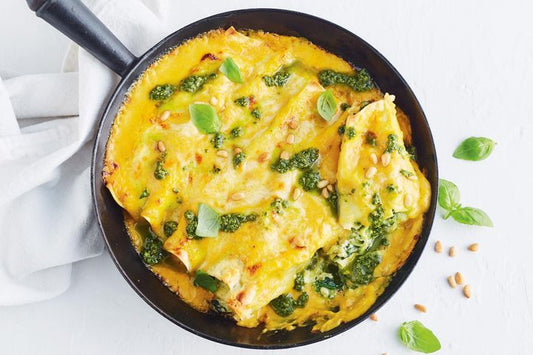 Spinach and ricotta pasta parcels 