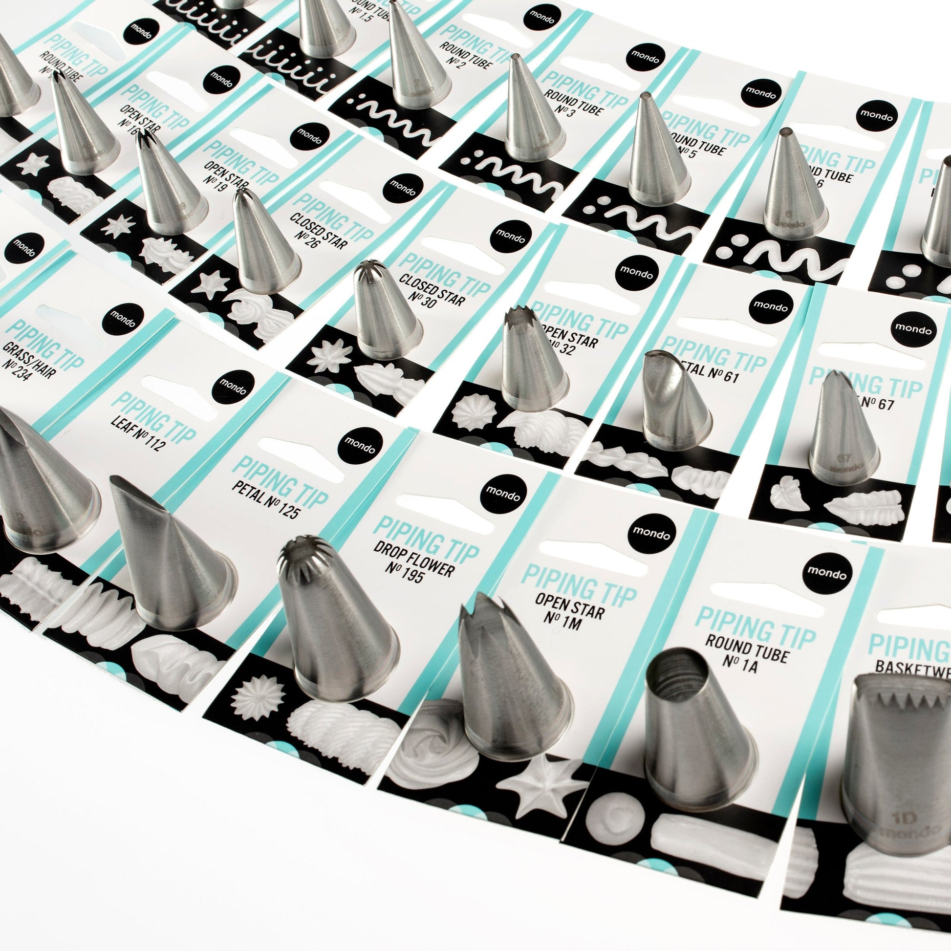 Mondo Piping Tips in a wide range of sizes and shapes