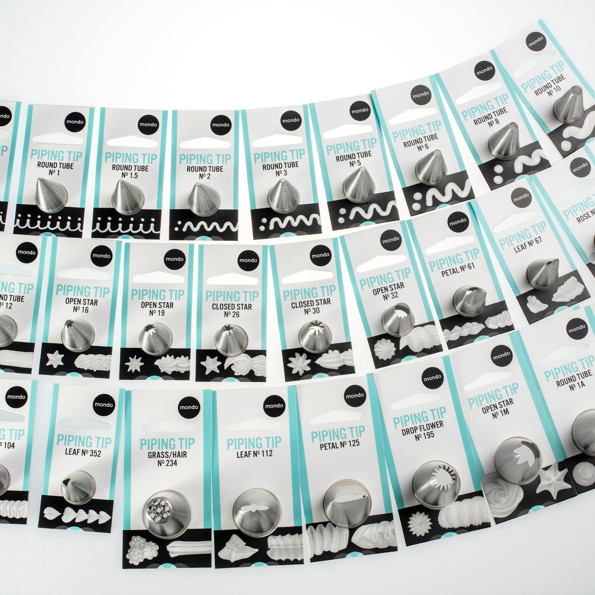 Mondo Piping Tips in Variety of Sizes and Shapes