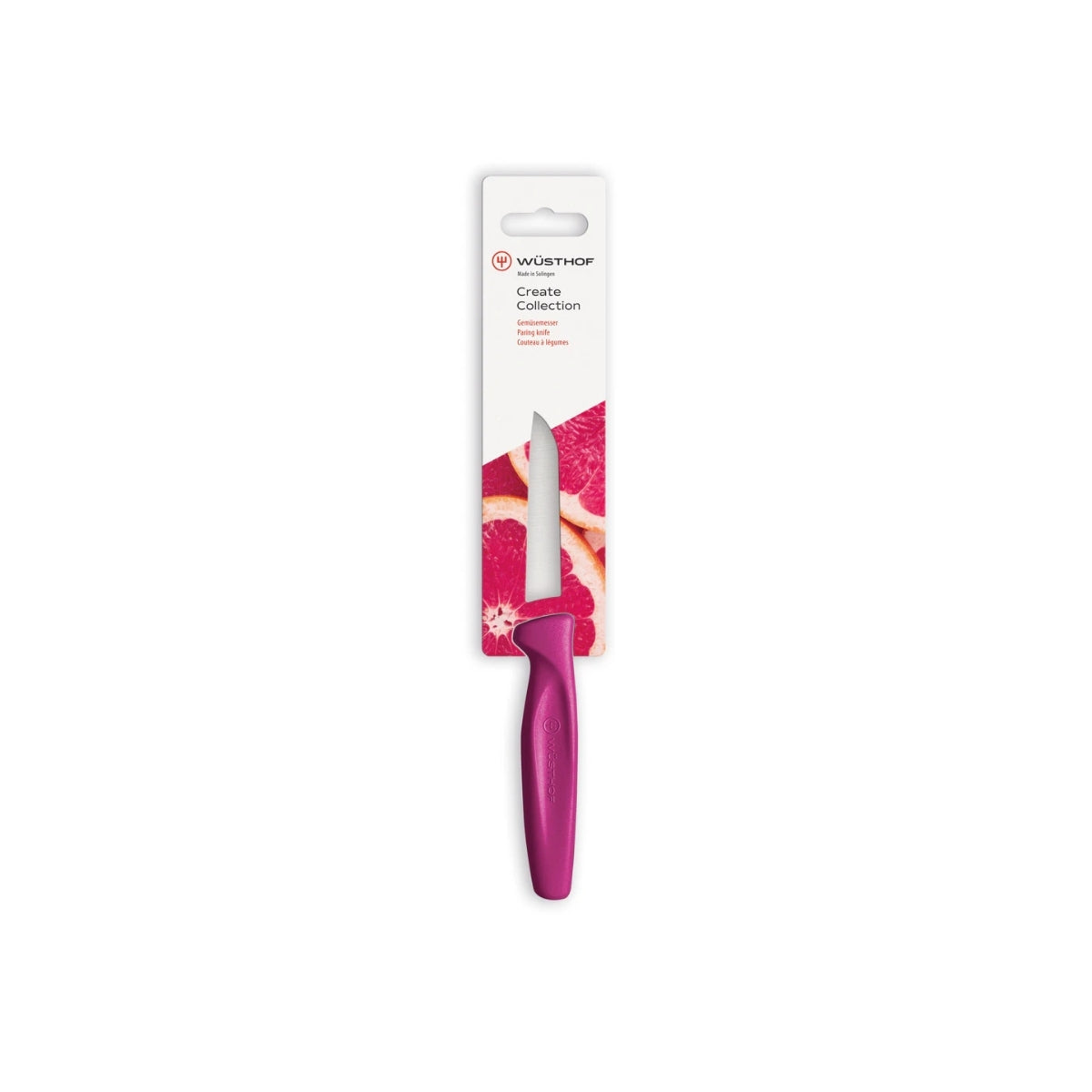 Wusthof Create Bull Nose Paring Knife 8cm - Magenta