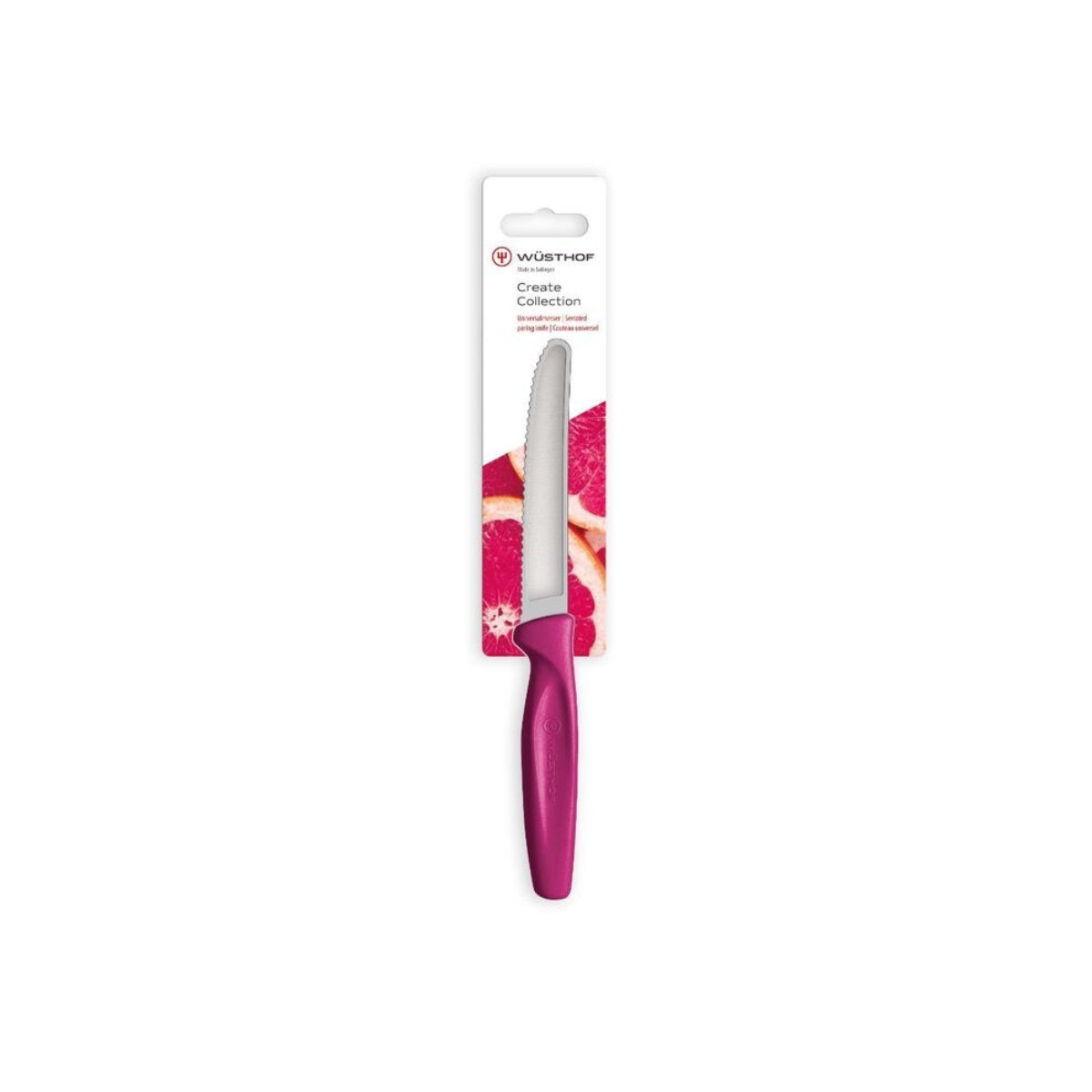 Wusthof Create Serrated Paring Knife 10cm - Magenta