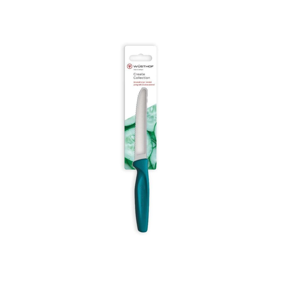 Wusthof Create Serrated Paring Knife 10cm - Blue