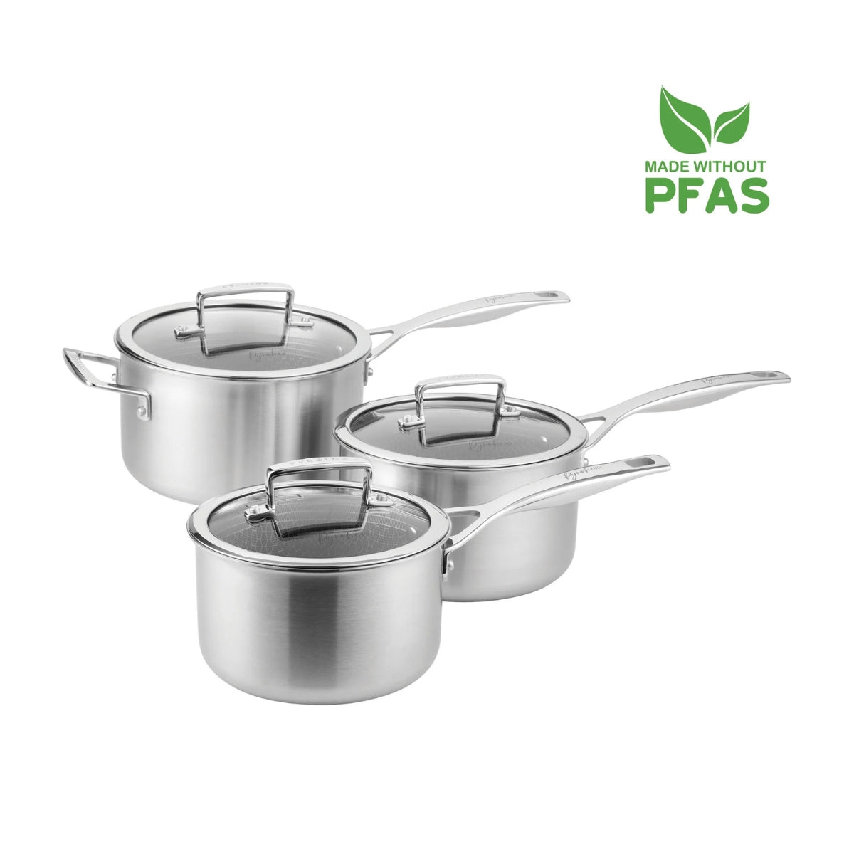 Pyrolux Pyrohex 3 Piece Saucepan Set 16cm, 18cm & 20cm