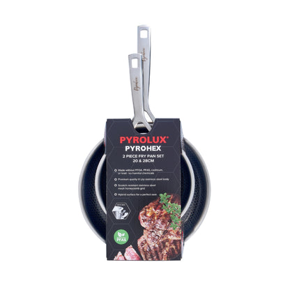 Pyrolux Pyrohex Fry Pan Set 20cm and 28cm