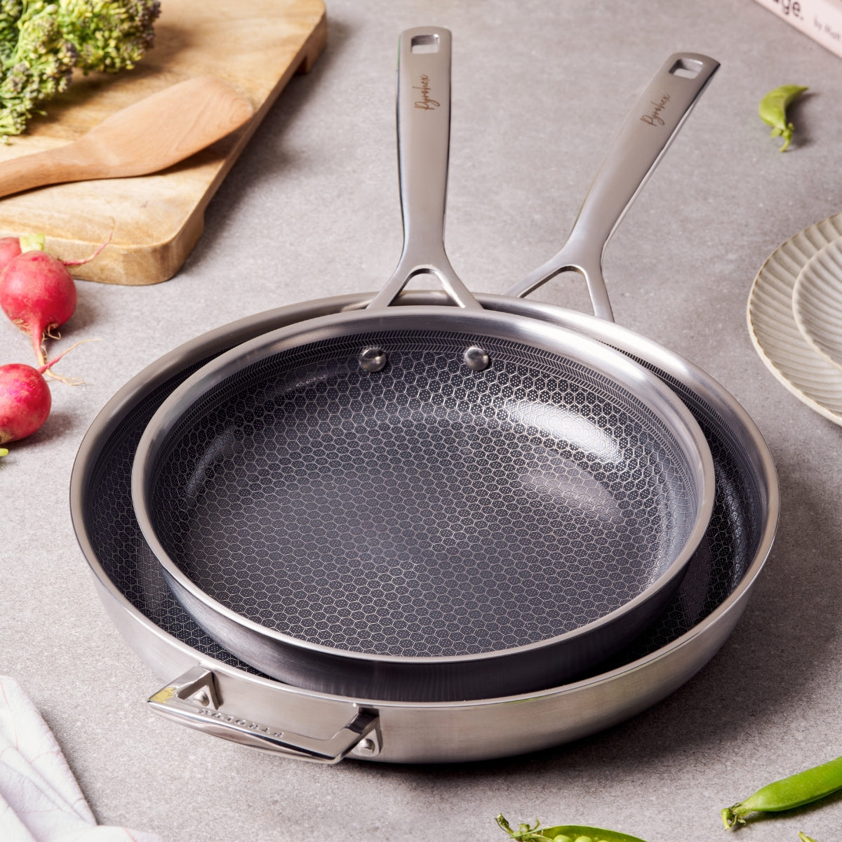 Pyrolux Pyrohex Fry Pan Set 26cm and 32cm