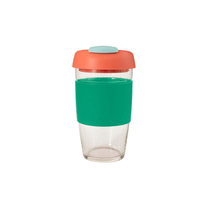 Avanti GoCup Glass Reusable Coffee Cup 473ml - Green Coral and Seafoam