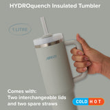 Hydroquench with 2 Lids 1L - Grey Mist