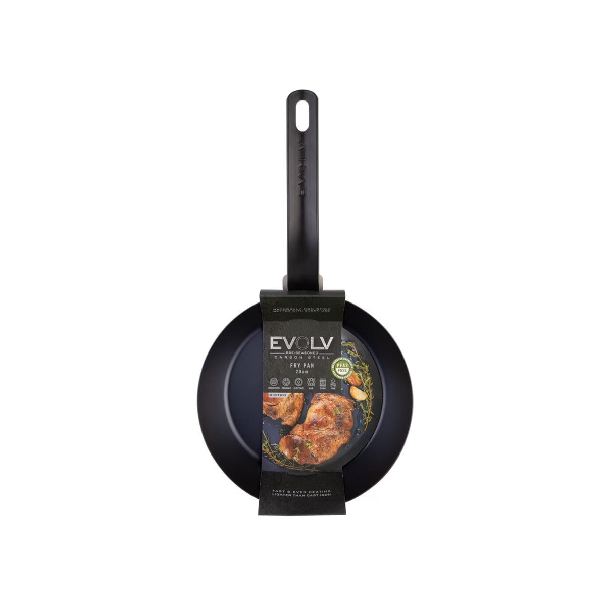 Evolv Pre-Seasoned Carbon Steel Fry Pan 20cm