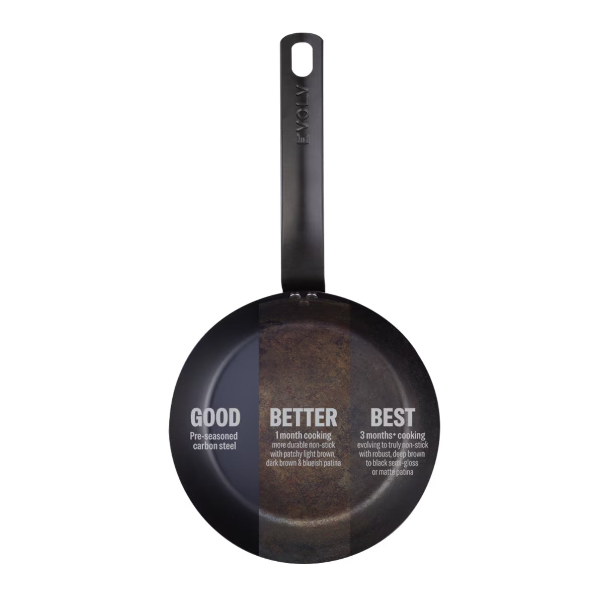 Evolv Pre-Seasoned Carbon Steel Fry Pan 24cm