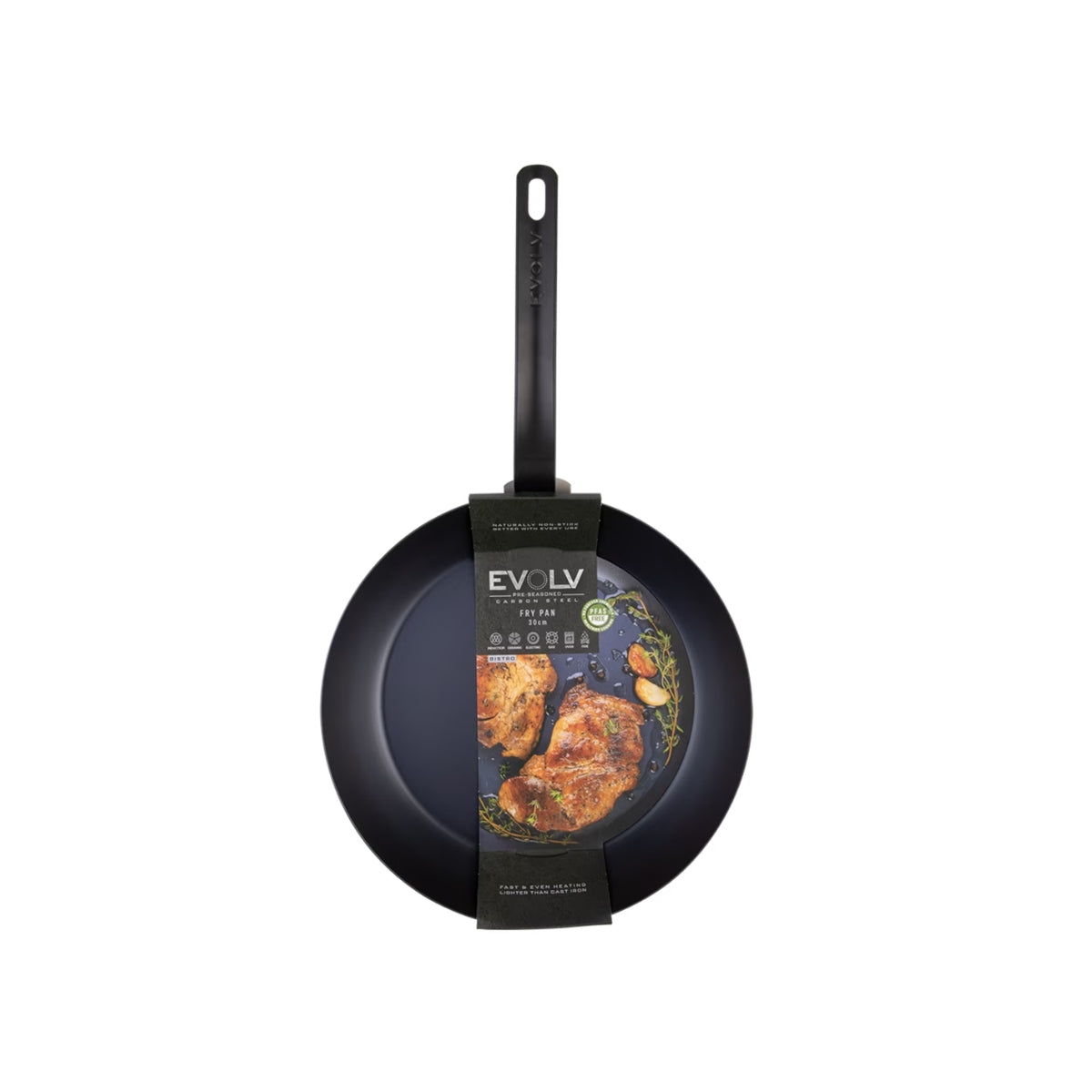Evolv Pre-Seasoned Carbon Steel Fry Pan 30cm