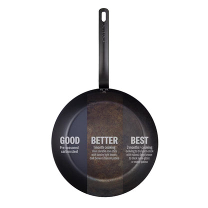 Evolv Pre-Seasoned Carbon Steel Fry Pan 30cm