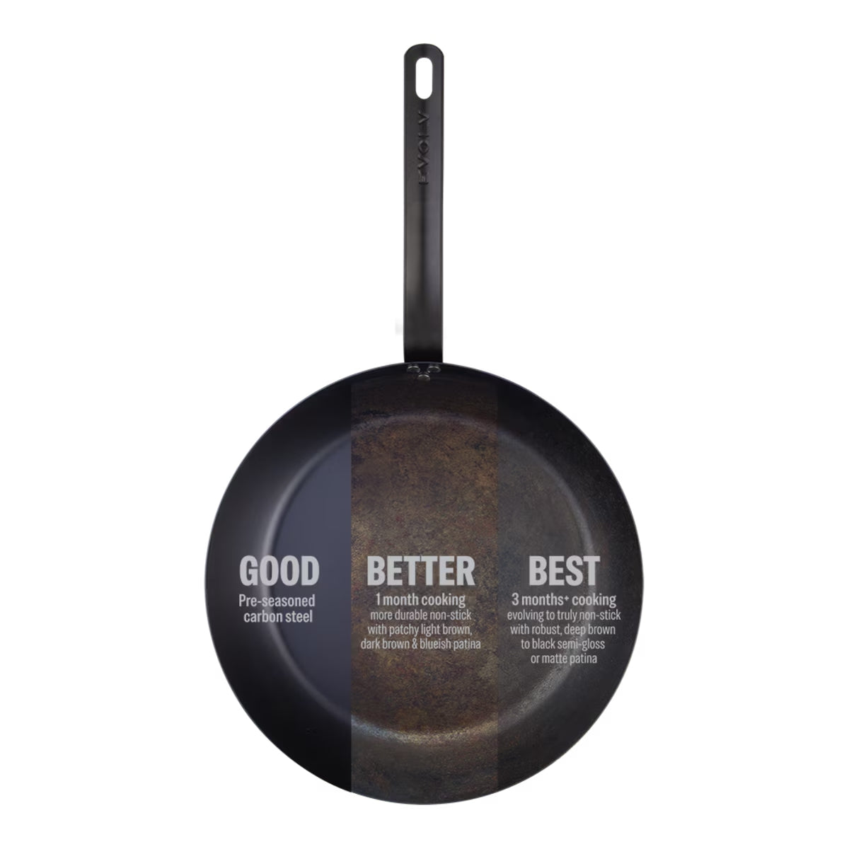 Evolv Pre-Seasoned Carbon Steel Fry Pan 32cm