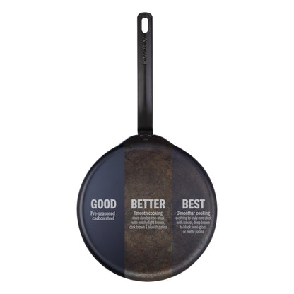 Evolv Pre-Seasoned Carbon Steel Crepe/Roti Pan 28cm