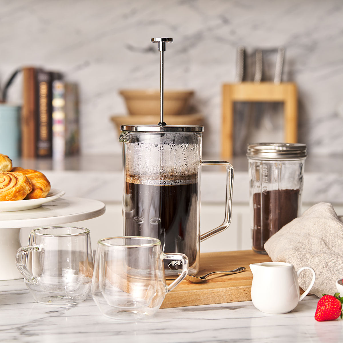 Avanti Capri Double Wall Coffee Plunger 1 Litre - Brewing