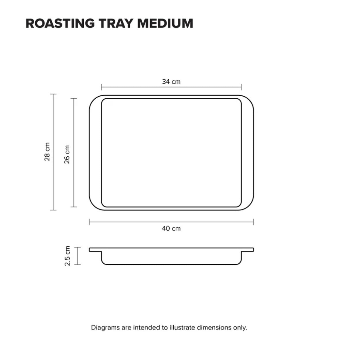Scanpan Elektra Roasting Tray Medium 34 x 26 x 2.5cm