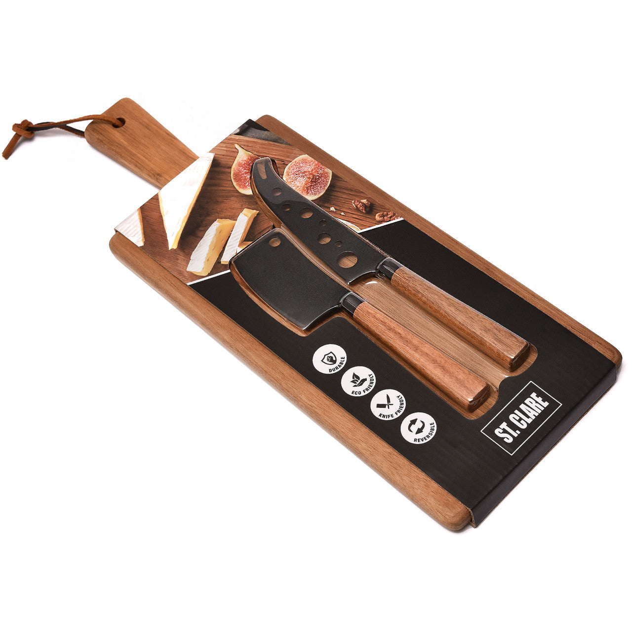 Bamboo Extra Large Cheese Board Set 33x40x3cm