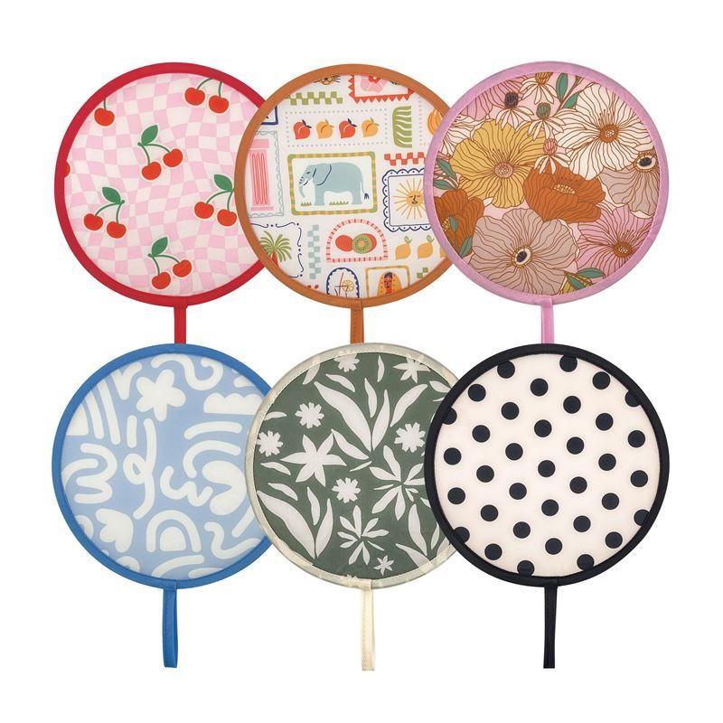 Pop Folding Travel Fan - 6 Assorted Designs