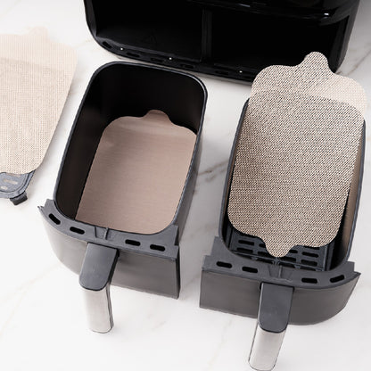 No Stick Dual Air Fryer Liners Brown