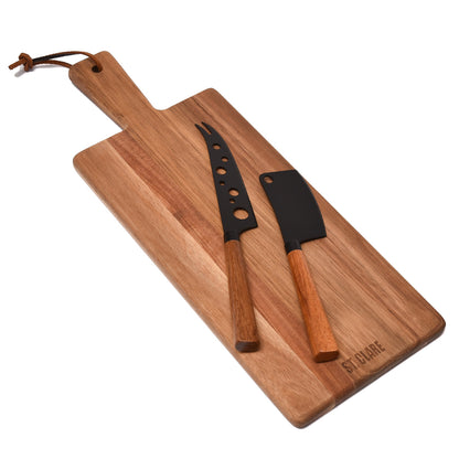 Bamboo Extra Large Cheese Board Set 33x40x3cm
