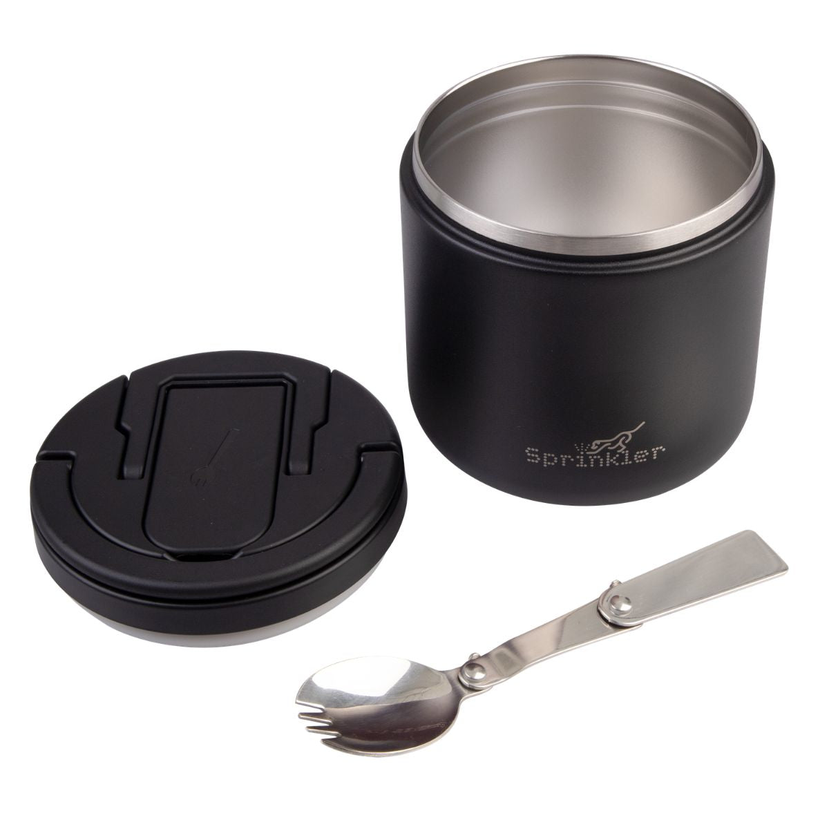 Harley Insulated Food Flask With Spork 500ml - Black