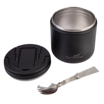 Harley Insulated Food Flask With Spork 500ml - Black