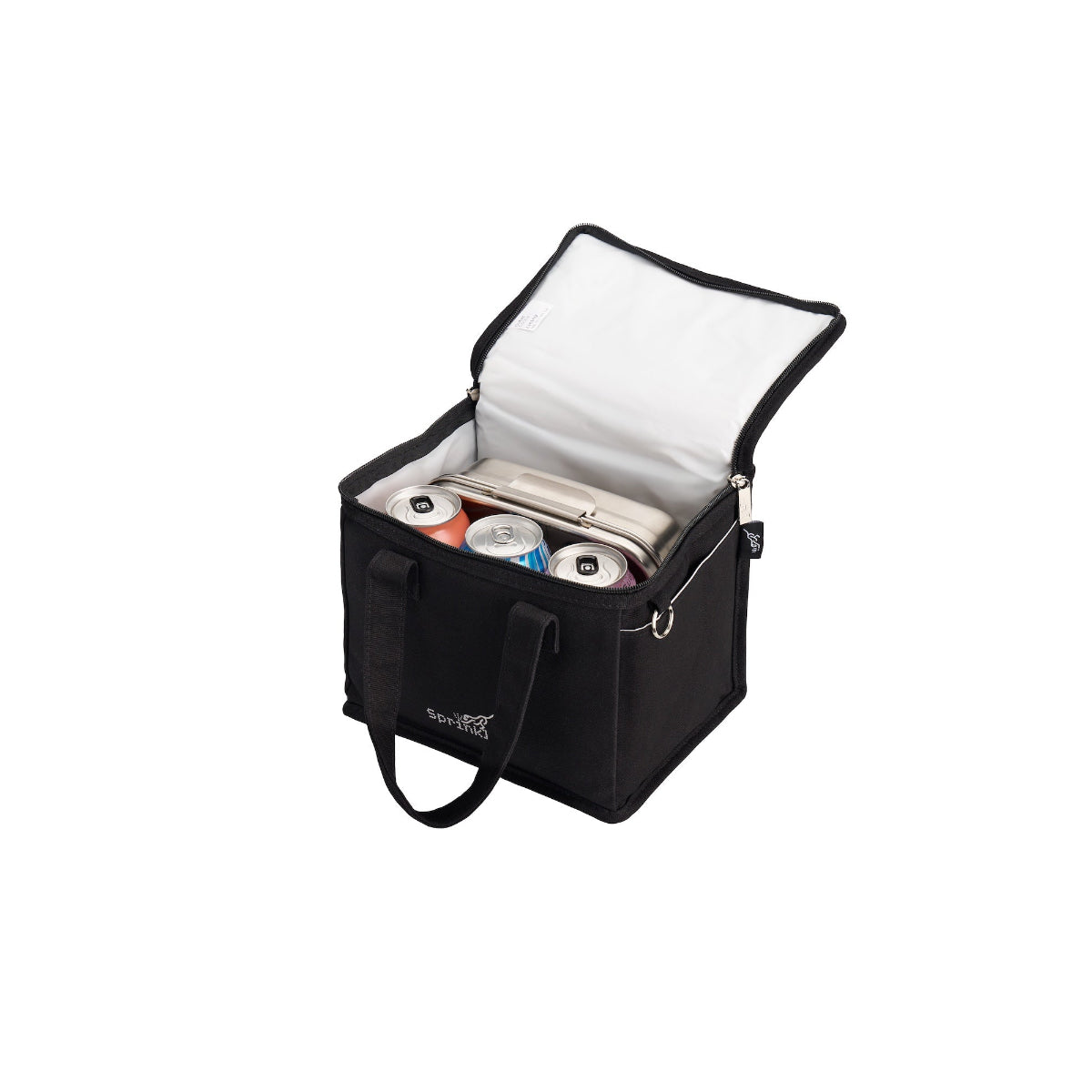 Fergus Insulated Canvas Lunch Bag - Black