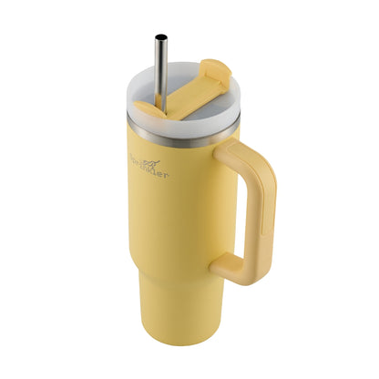 Sprinkler Sunny Insulated Tumbler with Straw Lid 1L - Popcorn
