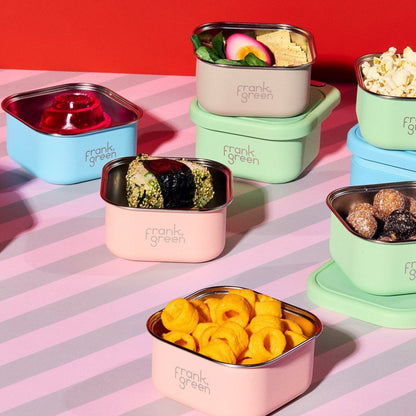 frank green Snack Container With Silicone Lid Sky Blue
