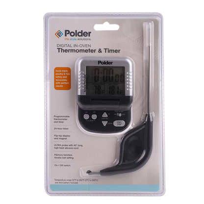 Oasis Digital In Oven Thermometer & Timer in Packaging
