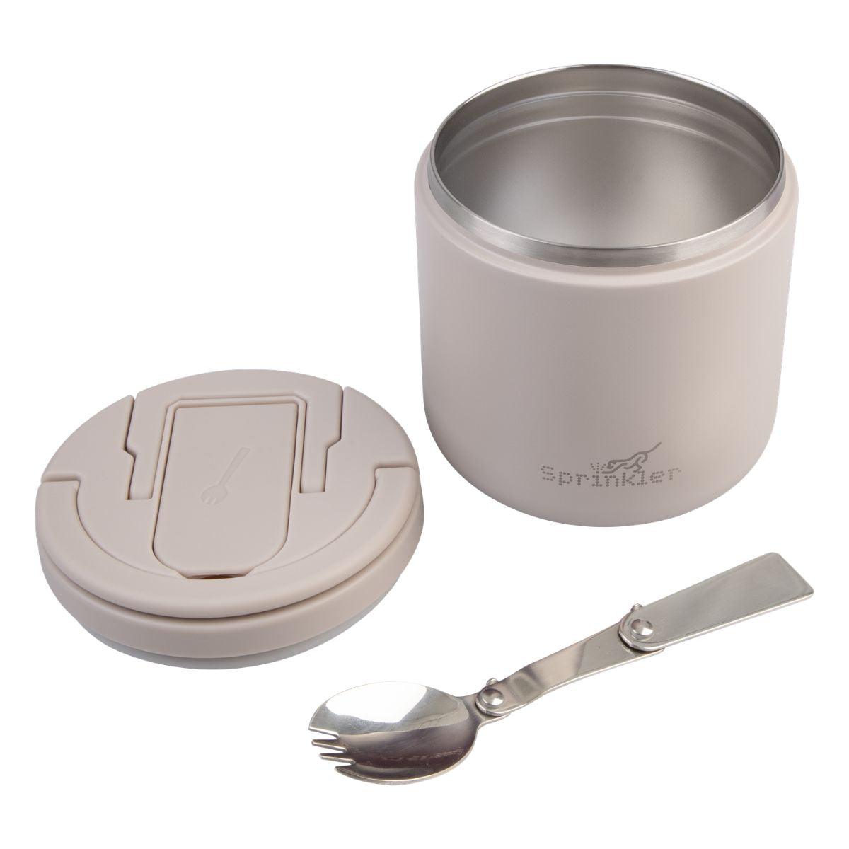 Harley Insulated Food Flask With Spork 500ml - Grey Morn