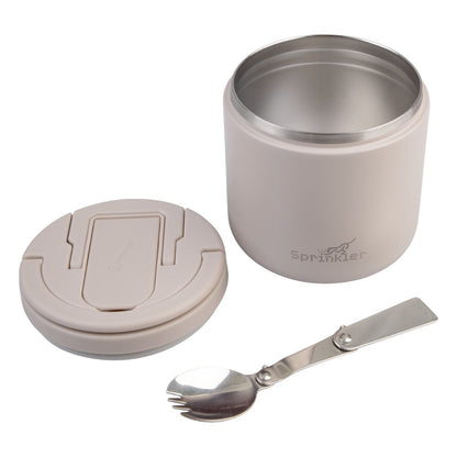 Harley Insulated Food Flask With Spork 500ml - Grey Morn