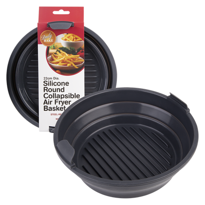 Daily Bake Silicone Round Collapsible Air Fryer Basket