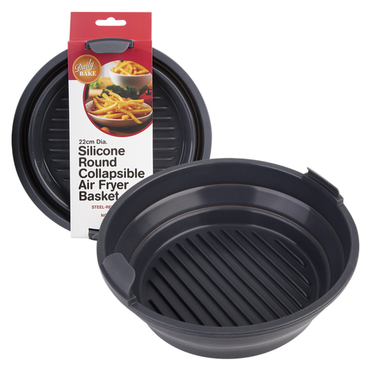 Daily Bake Silicone Round Collapsible Air Fryer Basket