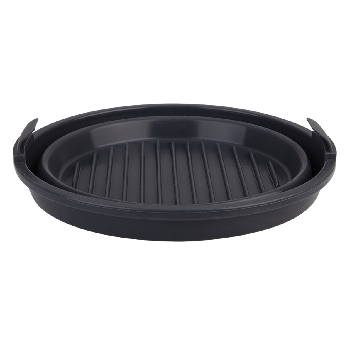 Daily Bake Silicone Round Collapsible Air Fryer Basket - Flat for Storage