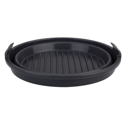 Daily Bake Silicone Round Collapsible Air Fryer Basket - Flat for Storage