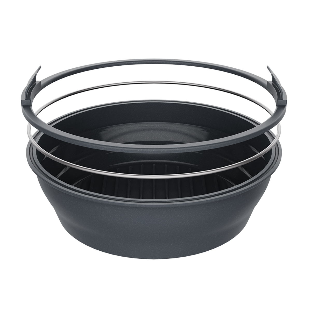 Steel Reinforced Daily Bake Silicone Round Collapsible Air Fryer Basket