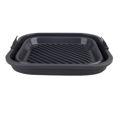 Daily Bake Silicone Square Collapsible Air Fryer Basket Packed Flat