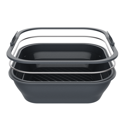 Silicone Square Collapsible Air Fryer Basket 22x22cm