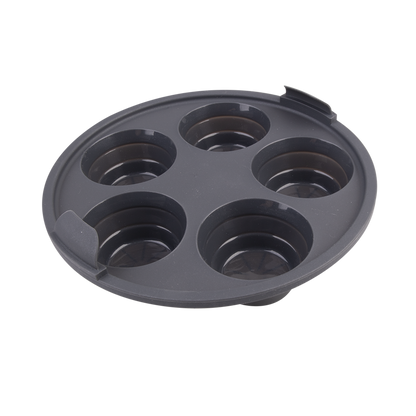 Daily Bake Silicone Round Collapsible 5 Cup Muffin Pan 22cm - Close Up