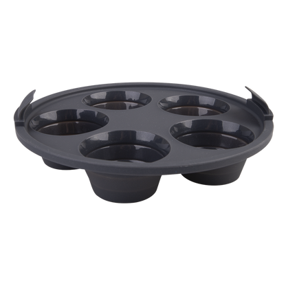 Daily Bake Silicone Round Collapsible 5 Cup Muffin Pan 22cm - Side View