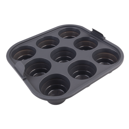 Daily Bake Silicone Square Collapsible 9 Cup Mini Muffin Tray