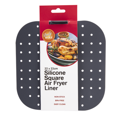 Daily Bake Silicone Square Air Fryer Liner in Packaging