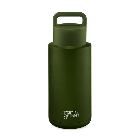 frank green 34oz Reusable Grip Bottle - Khaki