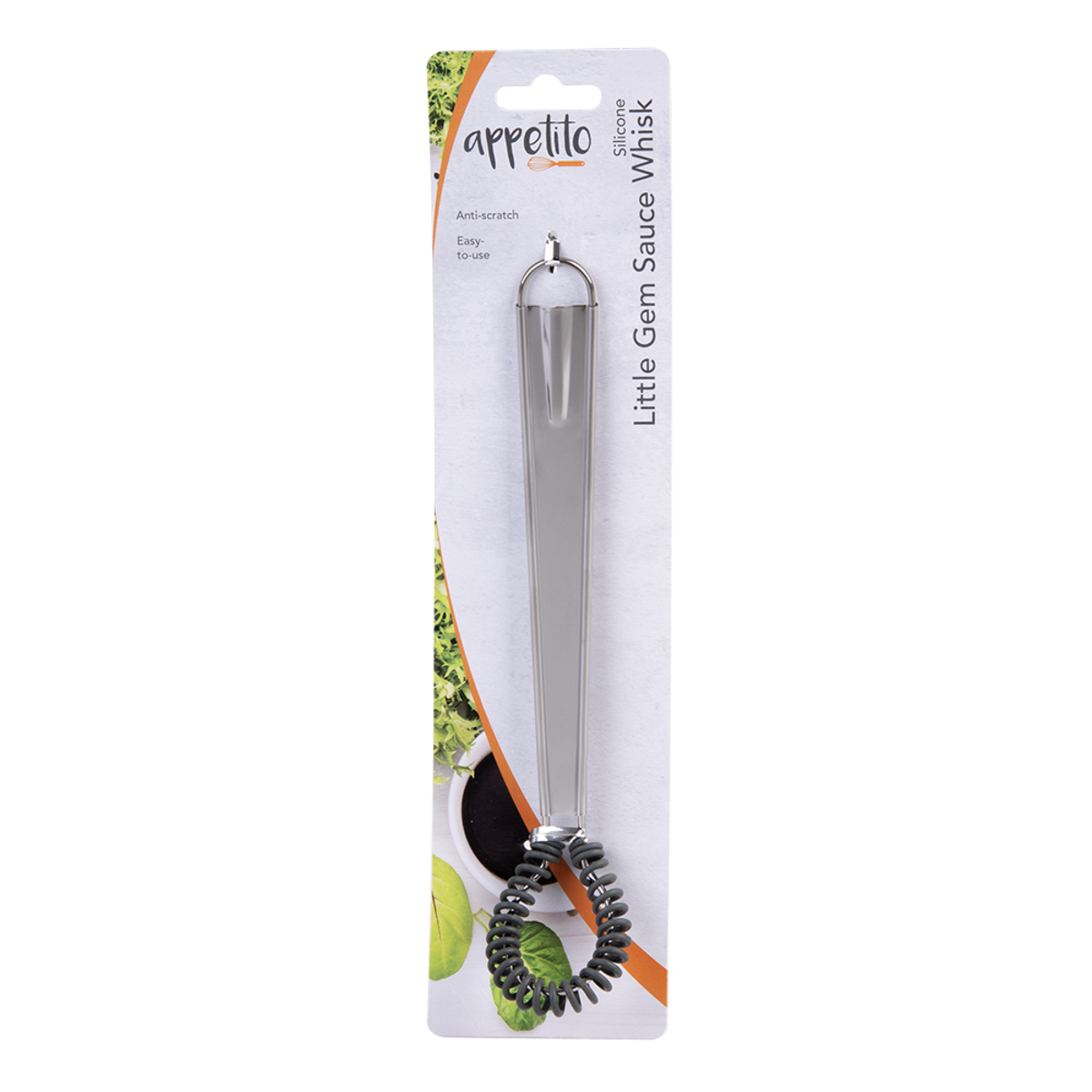 Appetito Silicone Little Gem Whisk in Packaging
