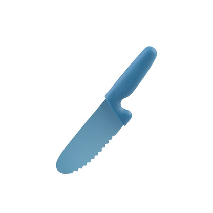 Appetito Kids Safety Knife With Non-Stick Serrated Blade - Blue