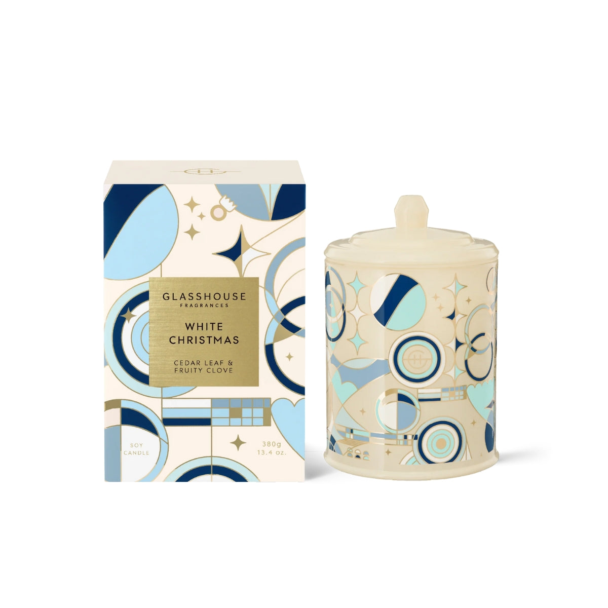 380g Candle Christmas White Christmas 2024 Glasshouse